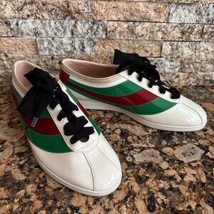 Gucci Falacer Leather
Low Top Lace Up Bowler Sneakers